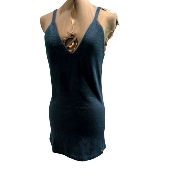 Savage Fenty women's green fuzzy knit sweater dress slip size medium NWT‎ - Picture 2 of 9